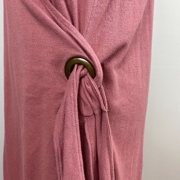 Roxy Wrap Dress 8 Pink Mauve Mini Sleeveless V-Neck Tie Rhythm Luck Lightweight - Picture 8 of 12